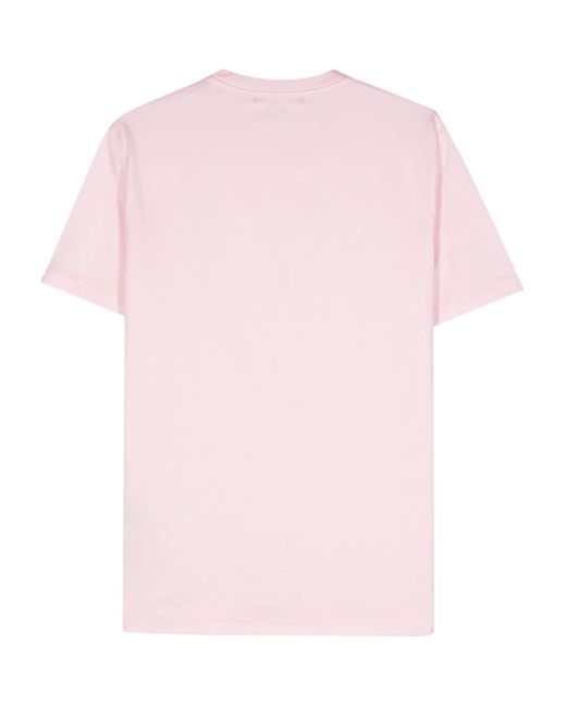 Maglia Mini Etichetta Orlo di Low Brand in Pink da Uomo