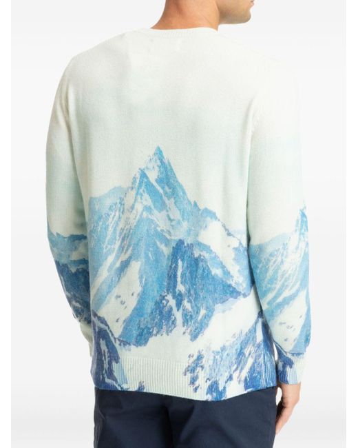 Maglione Heron W "On The Top Panna di Mc2 Saint Barth in Blue da Uomo