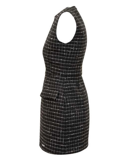 Abito A Quadri Senza Maniche di MSGM in Black
