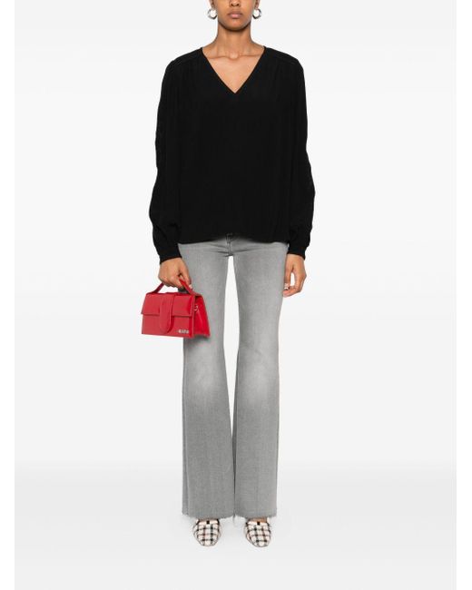 Top Donna Con Scollo A V E Maniche A Palloncino di Twinset in Black