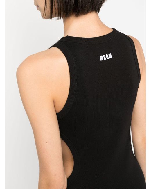 Abito Lungo Cut-Out Laterali di MSGM in Black