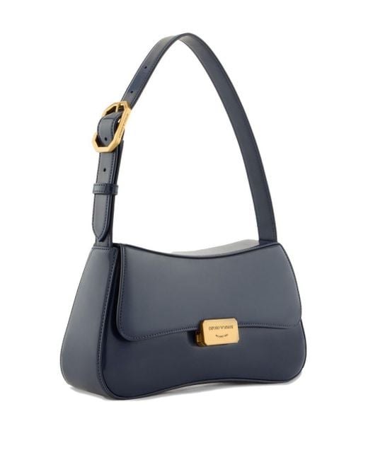 Borsa A Spalla Notte Finish Lucido di Emporio Armani in Blue
