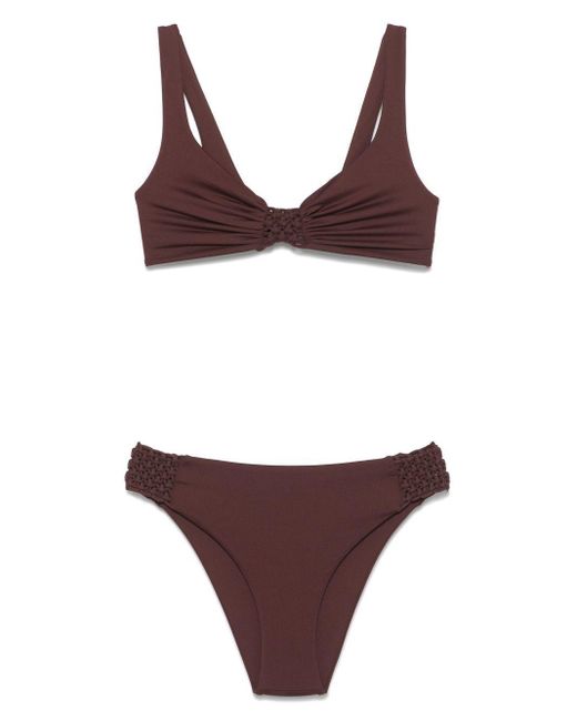 Costume Marrone Con Dettagli Intrecciati (2Pz) di Fisico in Purple