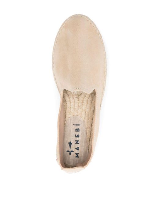 Espadrillas Hamptons Suede Double di Manebí in Natural