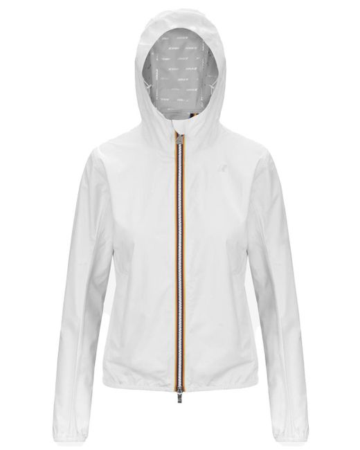 Giubbino Lil Stretch Dot di K-Way in White