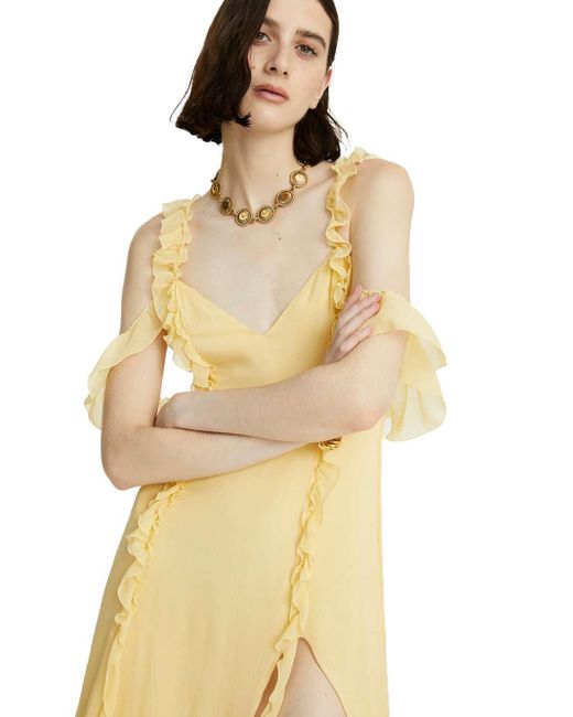 Abito Giallo di Celeste in Metallic