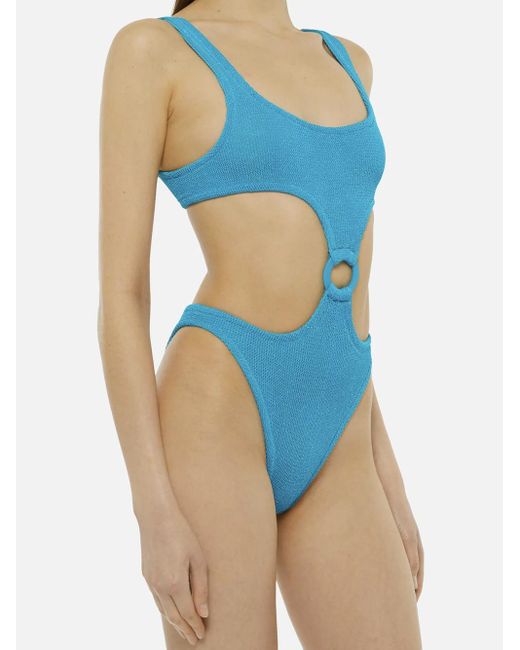 Costume Intero Cut-Out Laurel di Mc2 Saint Barth in Blue