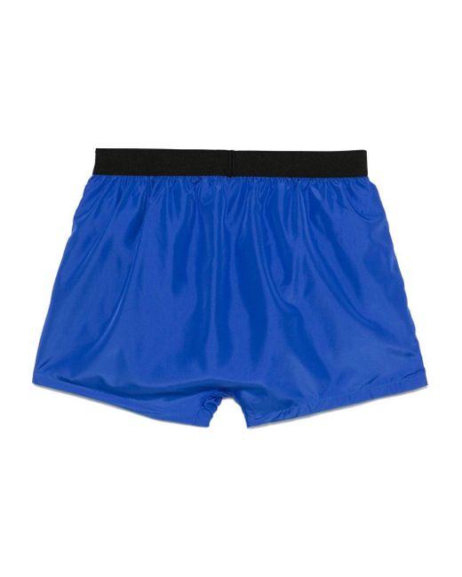 Costume Blu Elettrico Boxer Con Vita Logata di DSquared² in Blue da Uomo