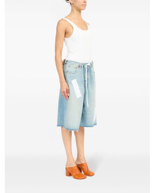 Bermuda Con Strappi di MM6 by Maison Martin Margiela in Blue