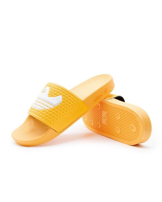 adidas yellow slides