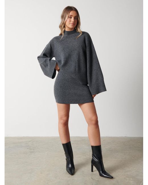 Pretty Lavish Sloane A line Knit Mini Skirt in Black Lyst