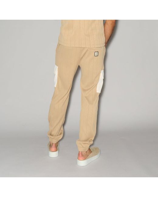 Tan/ecru Tait Contrast Cargo Trouser 
