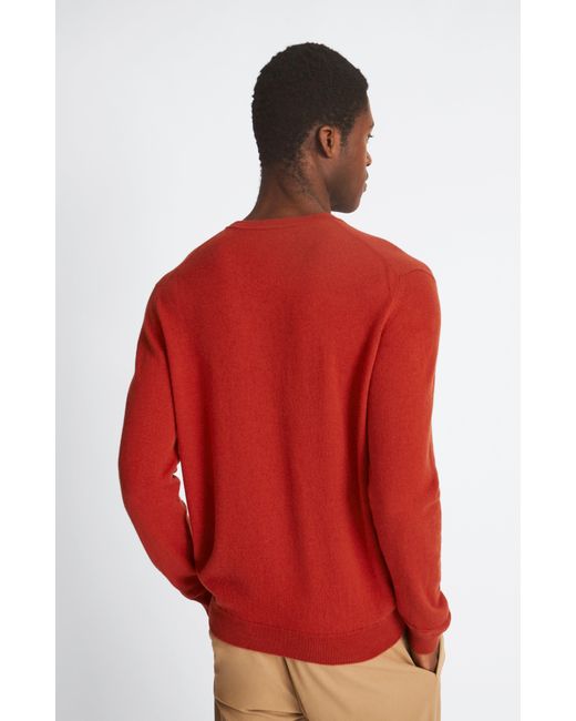 Pringle of Scotland Classic V Neck Cashmere Jumper in Red for Men | Lyst