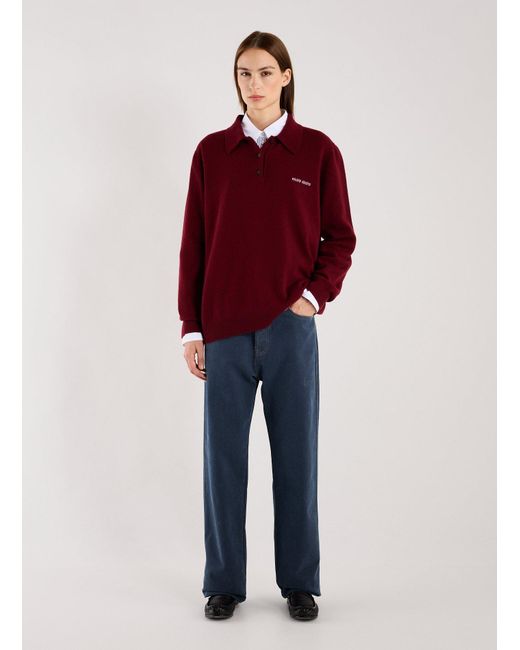 Pull Maglieria en cachemire Miu Miu en coloris Red