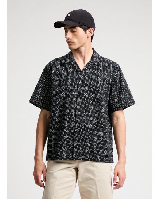Chemise imprimée en coton Carhartt pour homme en coloris Black