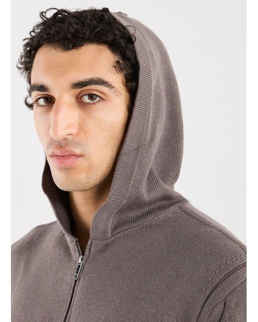 Gilet à capuche en laine et coton mélangés ARMANI EXCHANGE pour homme en coloris Gray