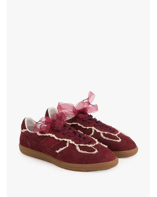 Baskets En Cuir Et Crochet Alohas en coloris Red