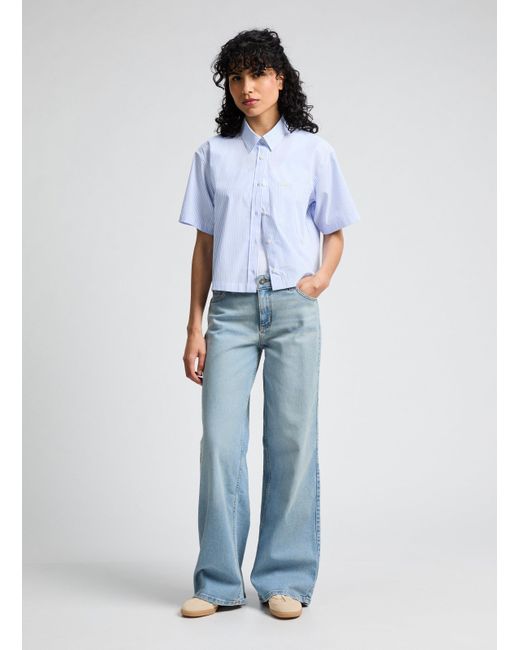 Chemise à rayures en coton Guess en coloris Blue