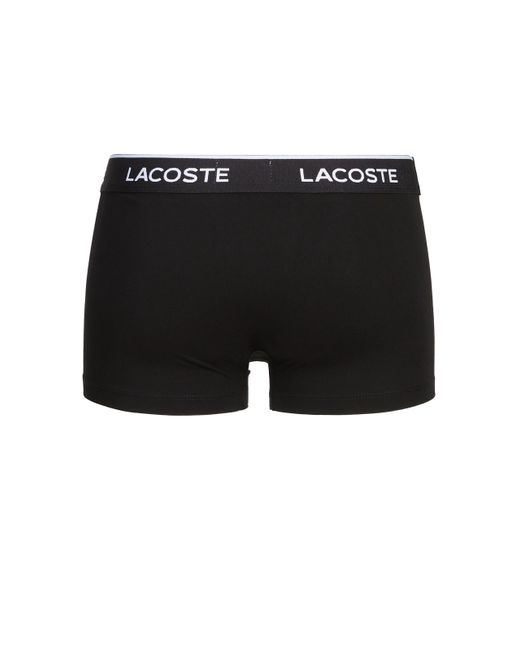Lot de 3 boxers en coton mélangé Lacoste pour homme en coloris Black