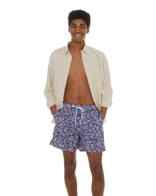 Short de bain a motif fleurs Eden Park pour homme en coloris Bleu Lyst
