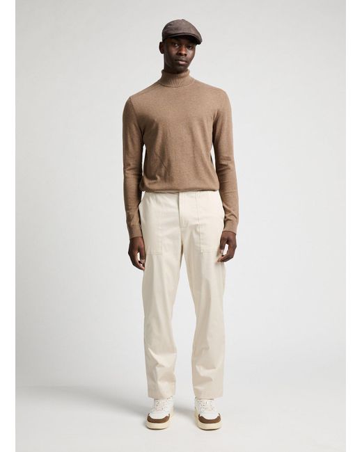 Pull col roulé SELECTED pour homme en coloris Natural