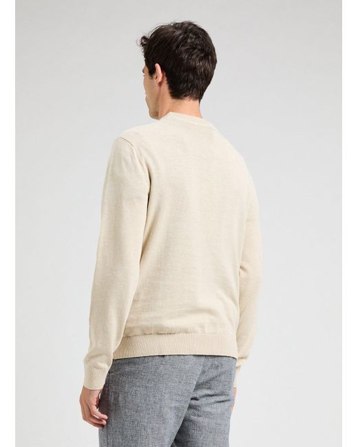 Pull léger en coton et lin SELECTED pour homme en coloris Natural