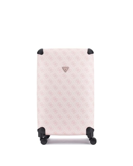 Valise Trolley Berta imprimée monogramme Guess en coloris Pink