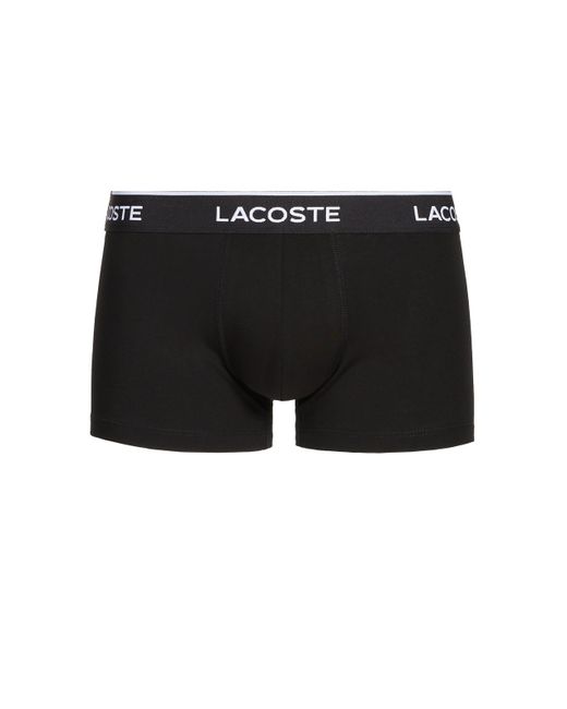 Lot de 3 boxers en coton mélangé Lacoste pour homme en coloris Black