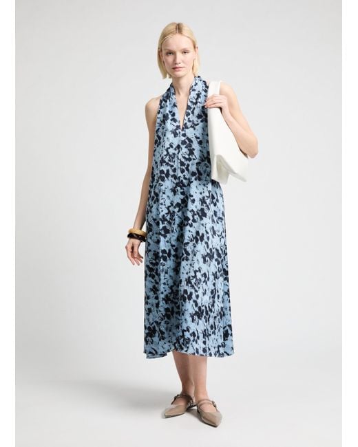 Robe longue Sacille Samsøe & Samsøe en coloris Blue