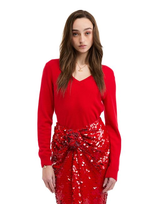 Pull en cachemire AU PRINTEMPS PARIS en coloris Red