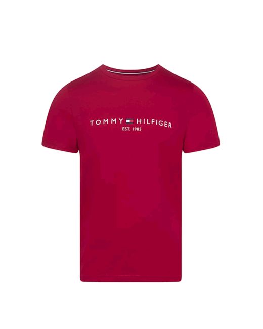 T-shirt en coton Tommy Hilfiger pour homme en coloris Red