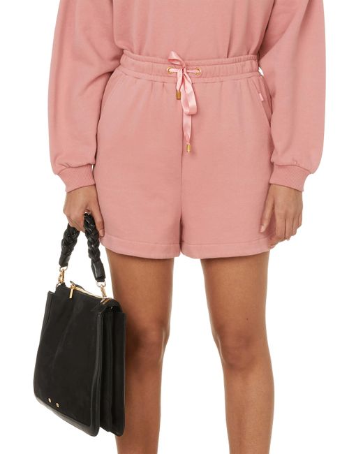 AU PRINTEMPS PARIS Pink Cotton Shorts