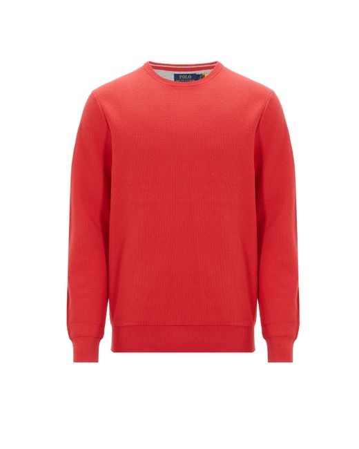 Pull en coton Polo Ralph Lauren pour homme en coloris Red