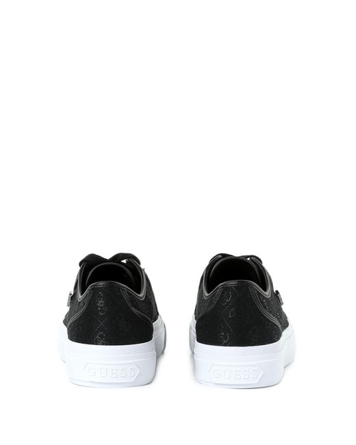 Baskets en toile à logo Guess en coloris Black