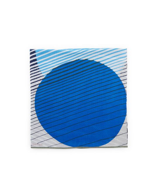 Foulard Cinétique en coton Ma Poésie en coloris Blue