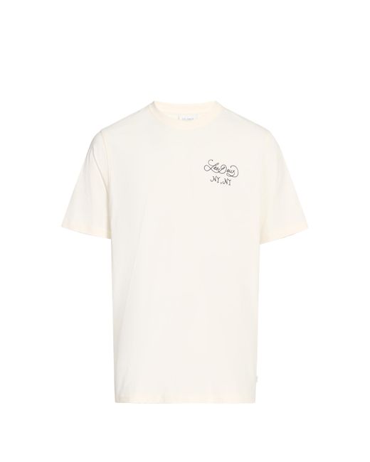 T-shirt à imprimé en coton Les Deux pour homme en coloris White