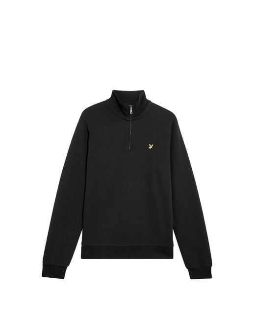 Gilet col montant en coton Lyle & Scott pour homme en coloris Black