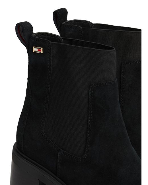 Bottines Chelsea en daim Tommy Hilfiger en coloris Black