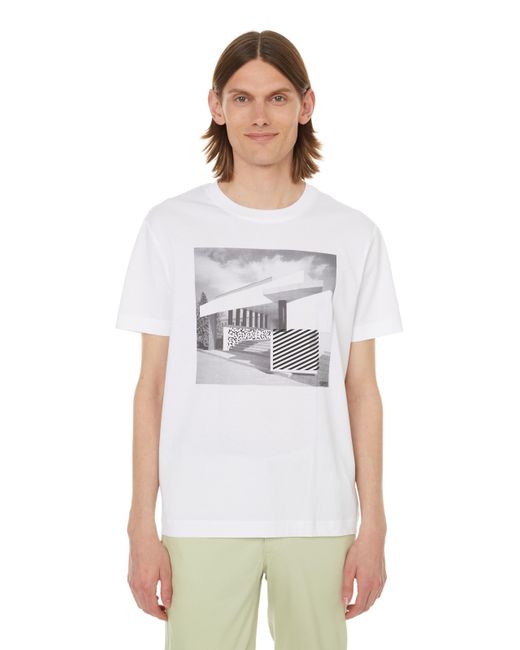 T-shirt imprimé Esprit pour homme en coloris White