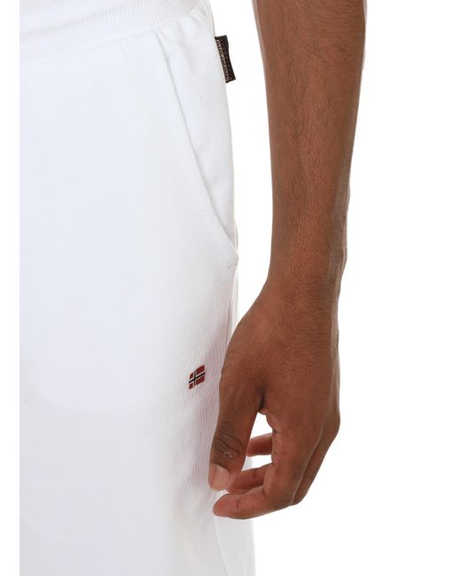 Short en coton Napapijri pour homme en coloris White
