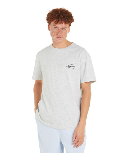T-shirt logotypé Tommy Hilfiger pour homme en coloris White