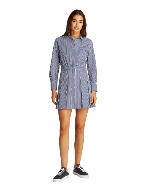 Robe chemise à rayures Tommy Hilfiger en coloris Blue