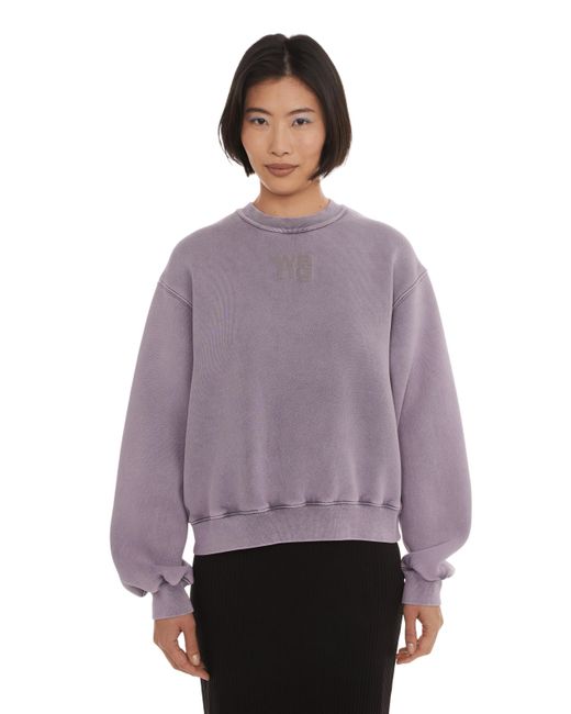Sweatshirt en coton mélangé Alexander Wang en coloris Purple