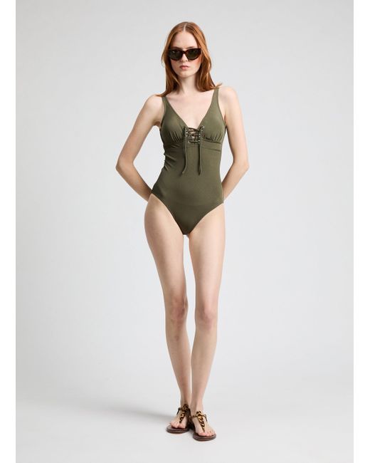 Maillot de bain une pièce Allure Janine Robin en coloris Green
