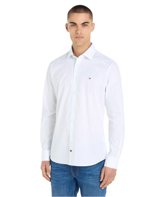 Chemise en coton Tommy Hilfiger pour homme en coloris White