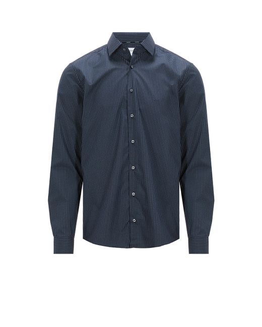 Chemise manches longues à motif Calvin Klein pour homme en coloris Blue