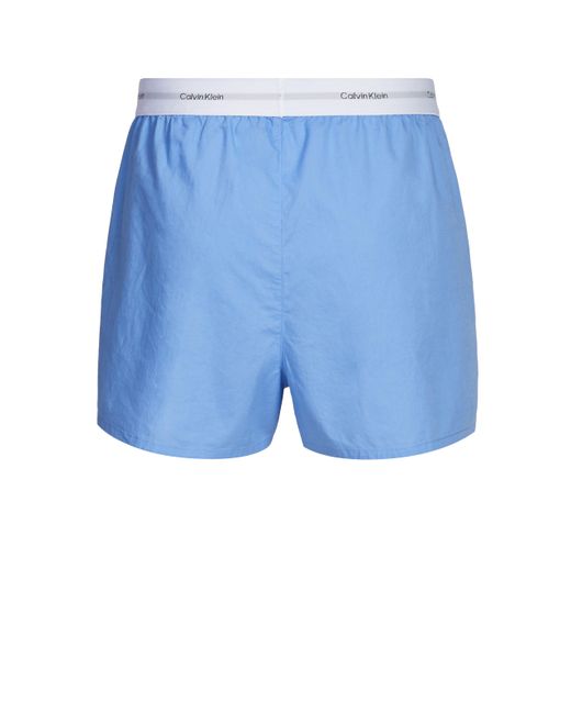 Short de pyjama en coton Calvin Klein en coloris Blue