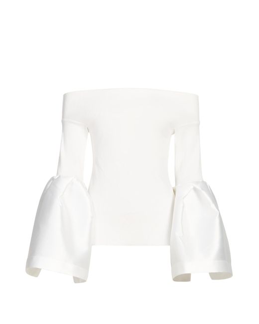 Haut à épaules dénudées et manches bouffantes en coton Marques'Almeida en coloris White
