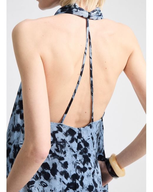 Robe longue Sacille Samsøe & Samsøe en coloris Blue