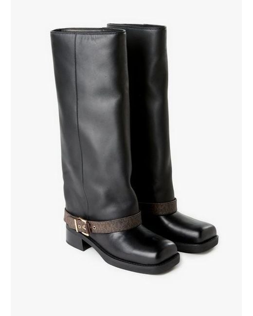 Botte Colby À Logo Signature En Cuir Michael Kors en coloris Black